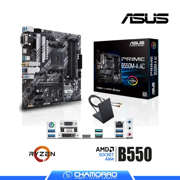 PLACA ASUS AMD AM4 PRIME B550M-A AC