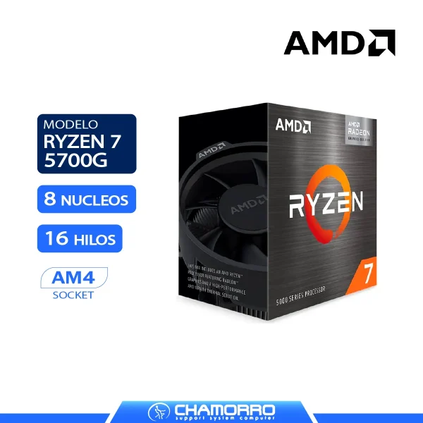 PROCESADOR AMD AM4 RYZEN 7 5700G
