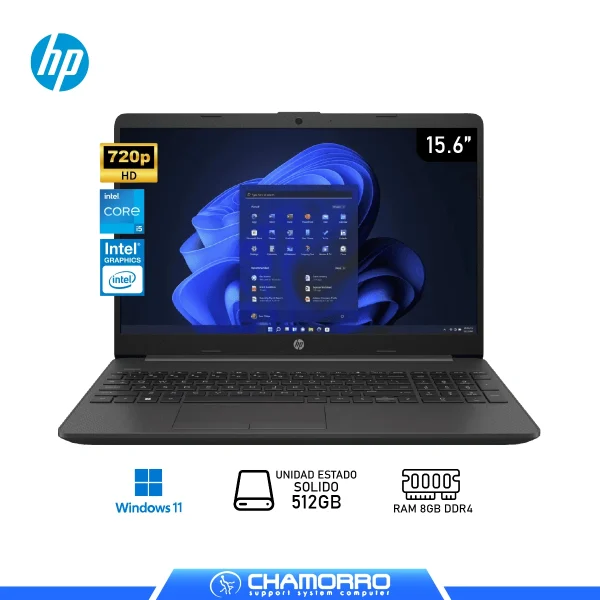 LAPTOP HP 250 G9 INTEL CORE I5 1235U RAM 8GB DISCO 512GB SSD 15.6"