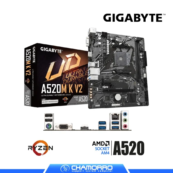 PLACA GIGABYTE AMD AM4 A520M K V2