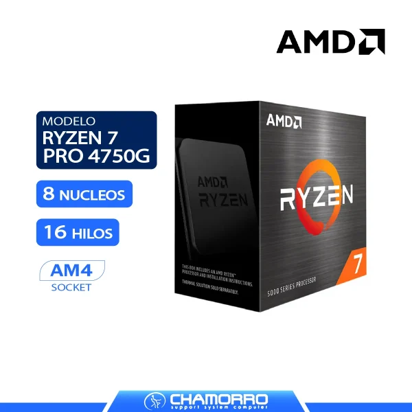 PROCESADOR AMD AM4 RYZEN 7 PRO 4750G