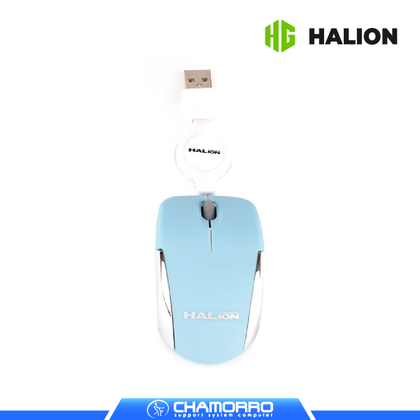 MOUSE RETRACTIL HALION HERMES M1858 CELESTE