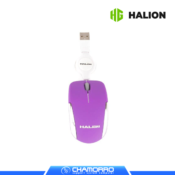 MOUSE RETRACTIL HALION HERMES M1858 MORADO
