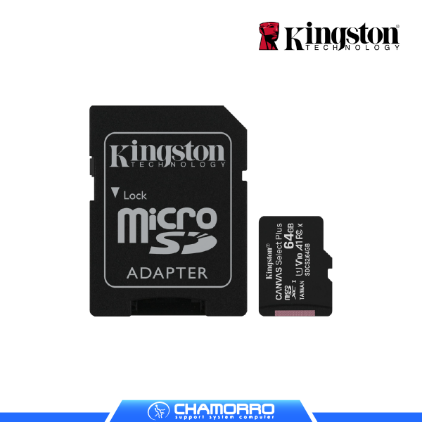 MEMORIA MICROSD KINGSTON 64GB CANVAS SELECT PLUS (SDCS2/64GB)