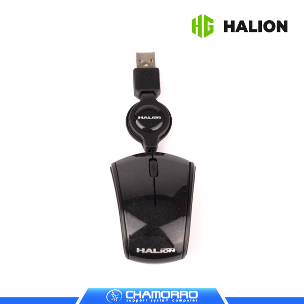 MOUSE RETRACTIL HALION AVENGER HA-480 NEGRO