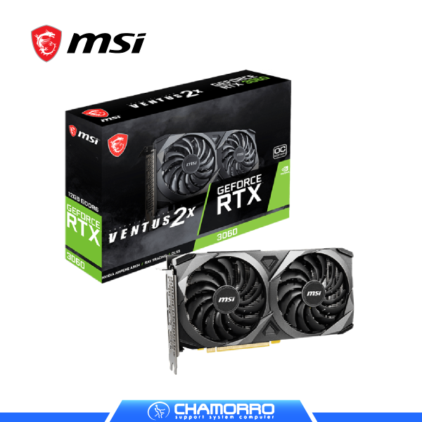 TARJETA DE VIDEO MSI GEFORCE RTX 3060 VENTUS 2X OC 12GB GDDR6