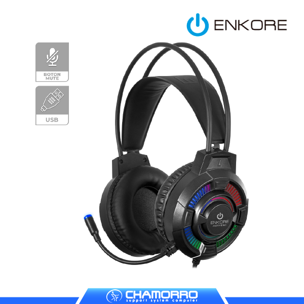 AUDIFONO GAMER ENKORE ACTIVE 5.1 EKHG 1004U CON USB Y SONIDO 5.1 RGB