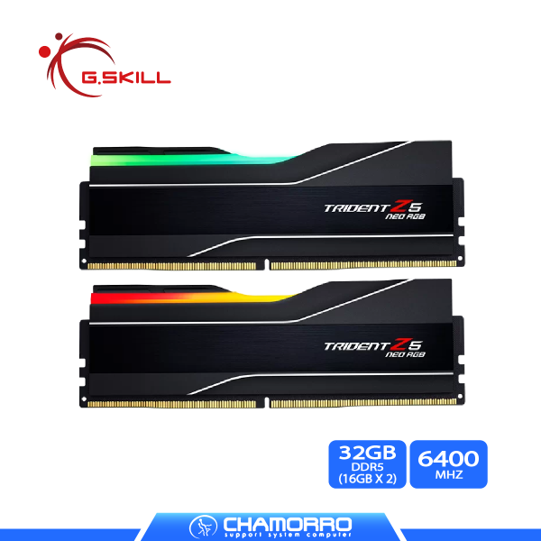 MEMORIA RAM G.SKILL TRIDENT Z5 NEO RGB BLACK AMD EXPO 32GB (16x2) DDR5 6000 MHz. CL30