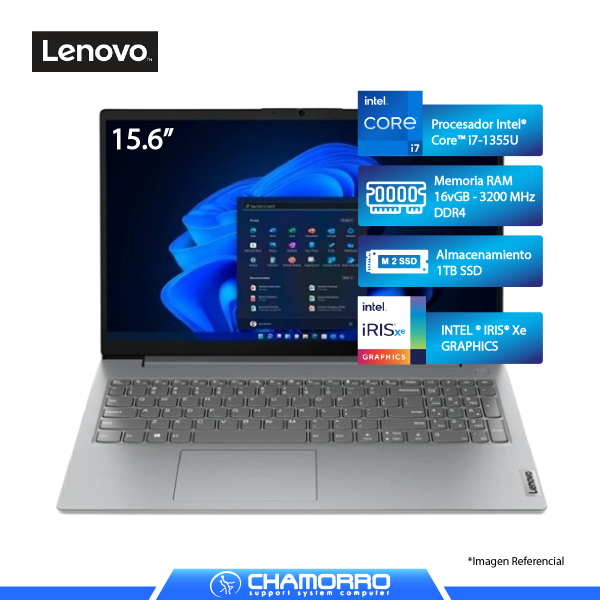 LAPTOP LENOVO V15 G4 IRU, INTEL CORE i7-1355U, 16GB, SSD 1TB, 15.6" FHD, WINDOWS 11 PRO