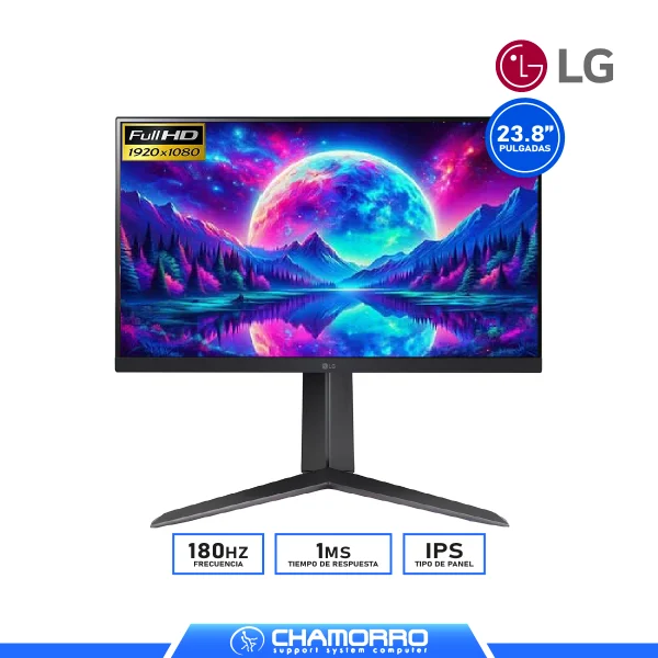 MONITOR LG 24″ ULTRAGEAR 24GS65F-B FULL HD IPS 180HZ 1MS G-SYNC