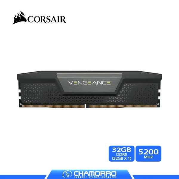 MEMORIA RAM PC CORSAIR VENGEANCE 32GB DDR5 5200MHz BLACK