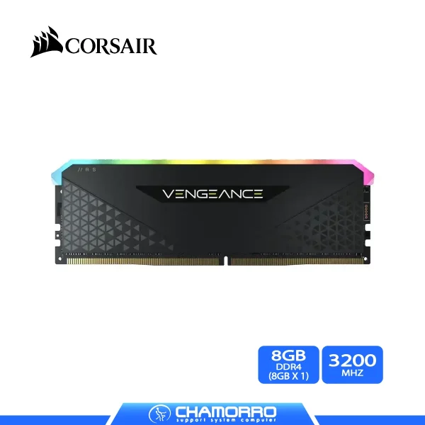 MEMORIA RAM PC CORSAIR VENGEANCE RS 8GB DDR4 3200MHz BLACK RGB