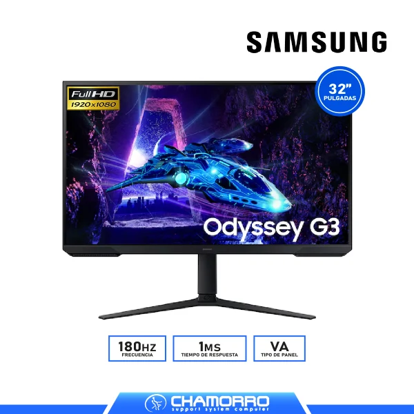 MONITOR SAMSUNG 32  LS32DG300ELXPE GAMING ODYSSEY G3 DG300 FHD