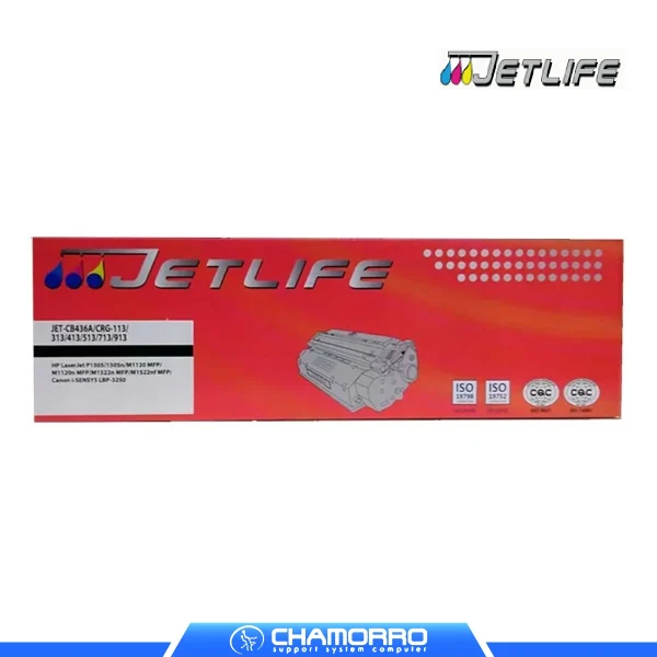 TONER JETLIFE HP CB436A NEGRO COMPATIBLE UNIVERSAL